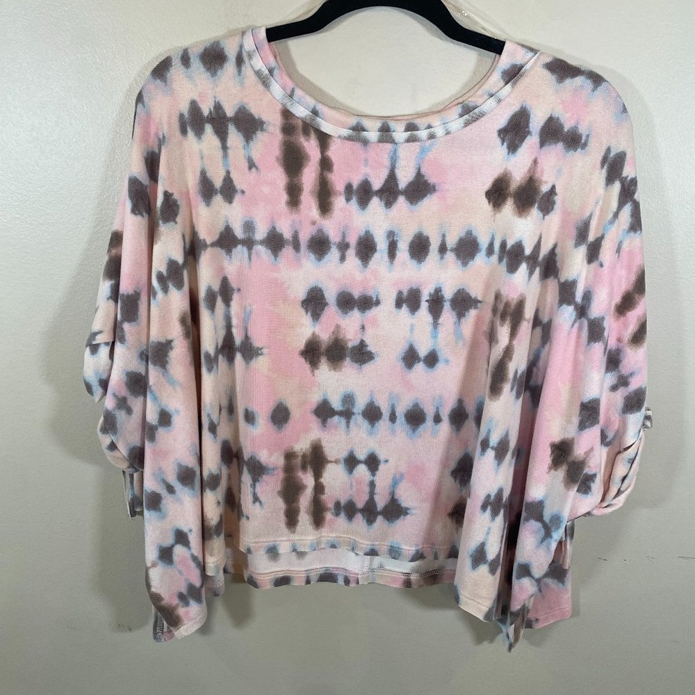 NWOT Entro Tie Dye Shirt with Fringe - Picture 3 of 10